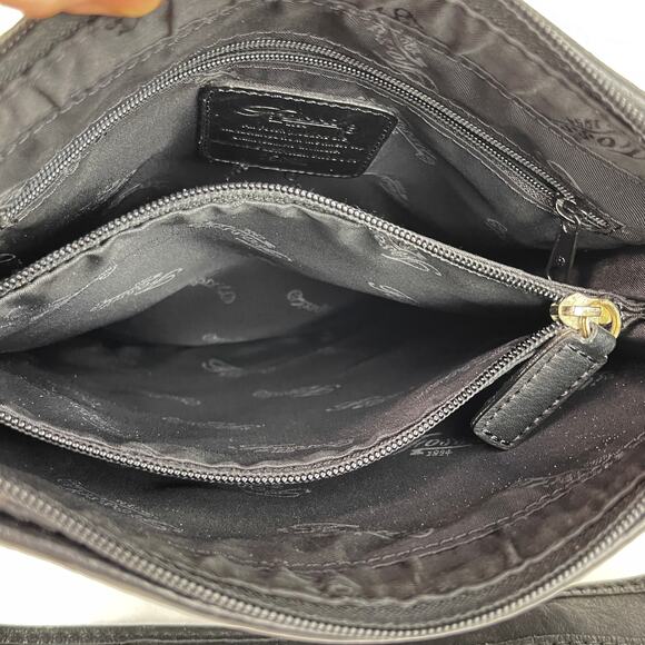 Fossil Black Leather Purse Shoulder Saddle Bag - Picture 7 of 10